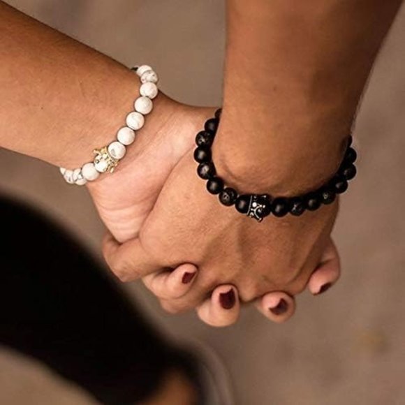 Long tiantian 4Pcs Couple Necklace Bracelet Set Matching Bracelets for C… - Picture 5 of 5